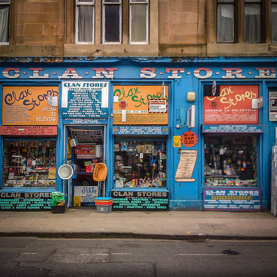 the old Macdonald Clan Stores, Argyle Street, Glasgow.