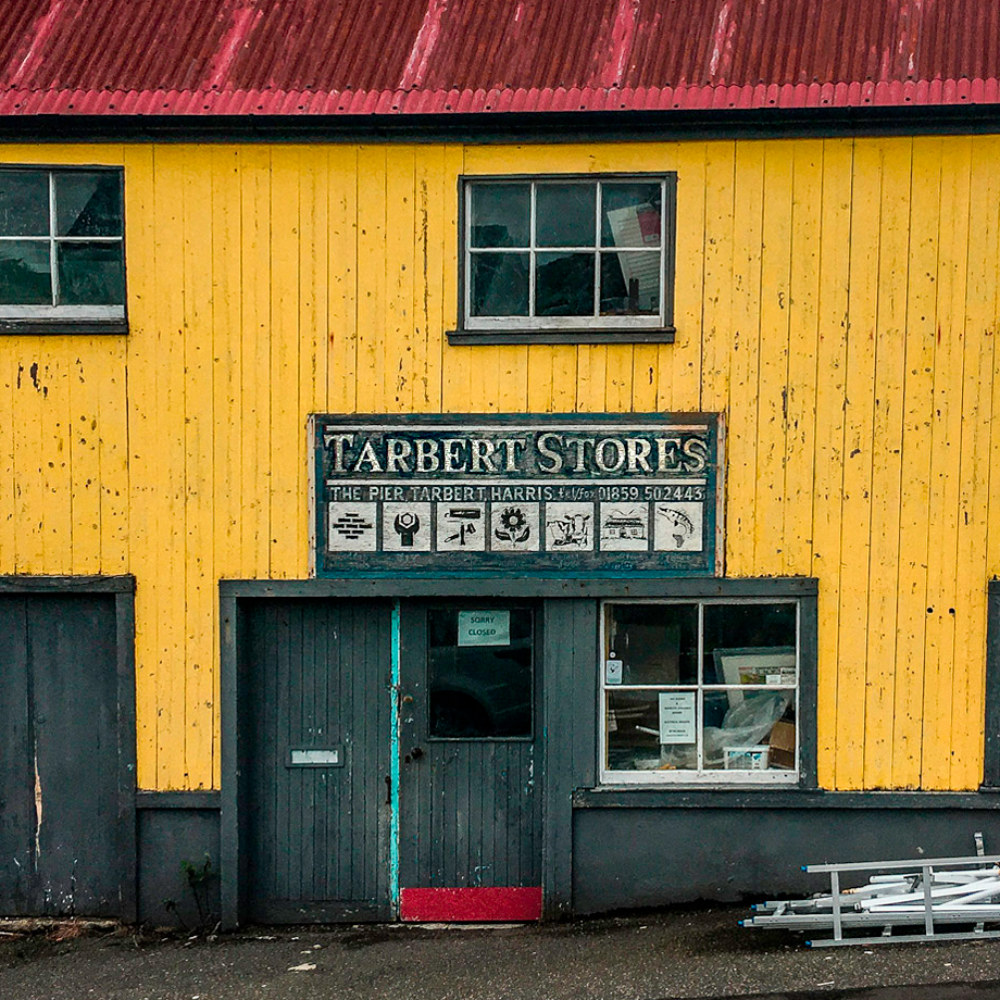 the old Tarbert Stores, Tarbert, Isle-of-Harris.